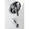 Kingston Brass Tub and Shower Faucet, Polished Chrome, Wall Mount KB531LTO - alternate 6
